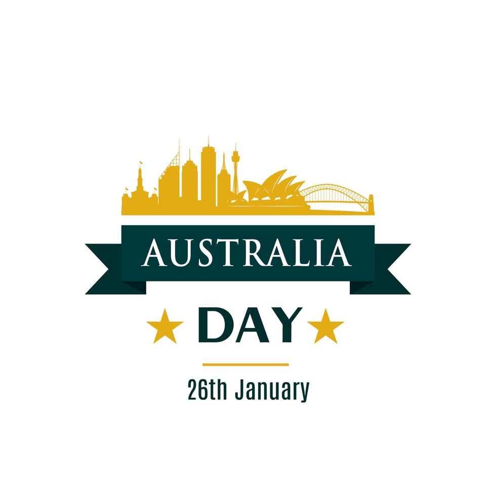 Australia Day greeting banner. vector