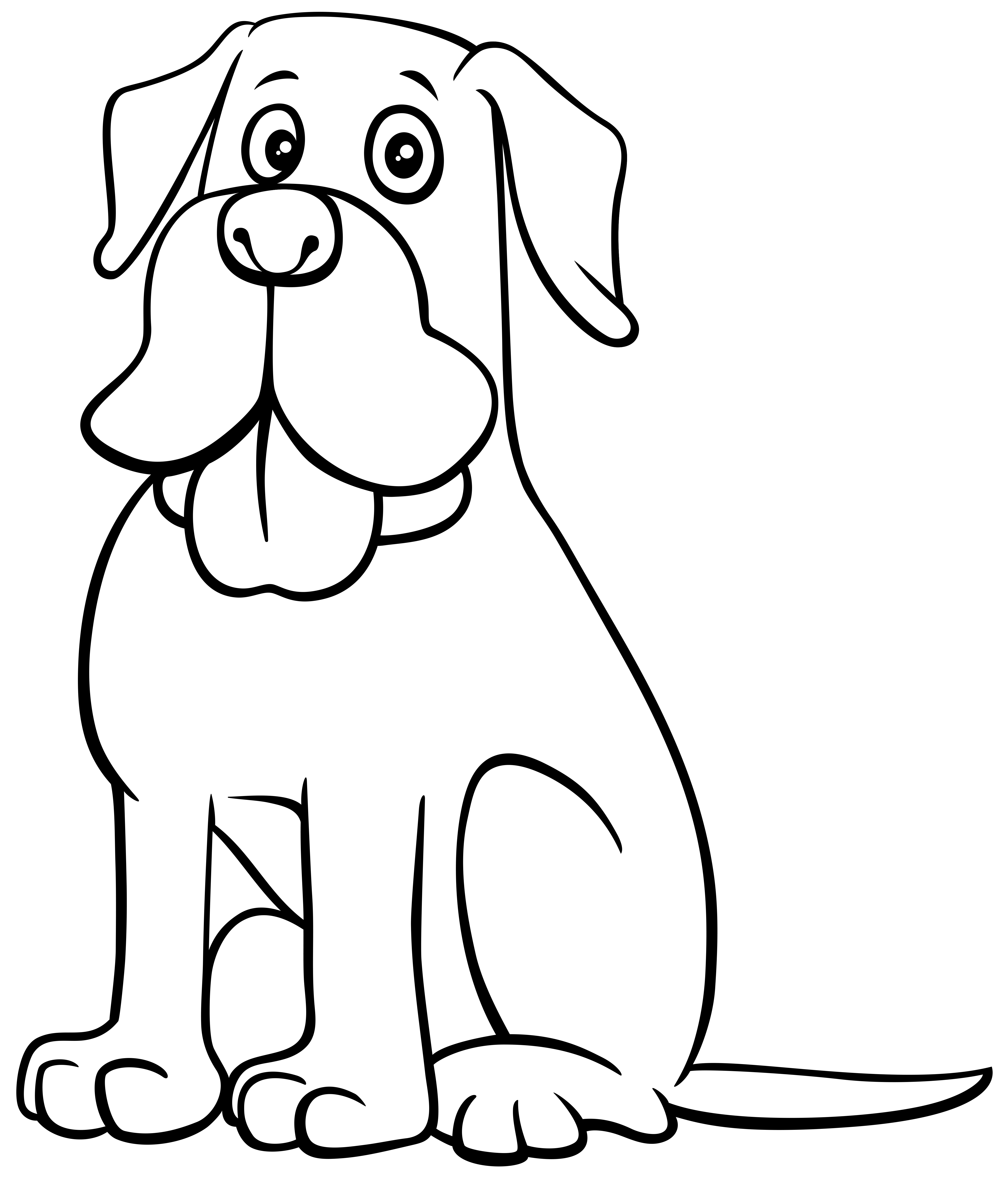 página de libro de color de personaje de perro de dibujos animados 1777561  Vector en Vecteezy