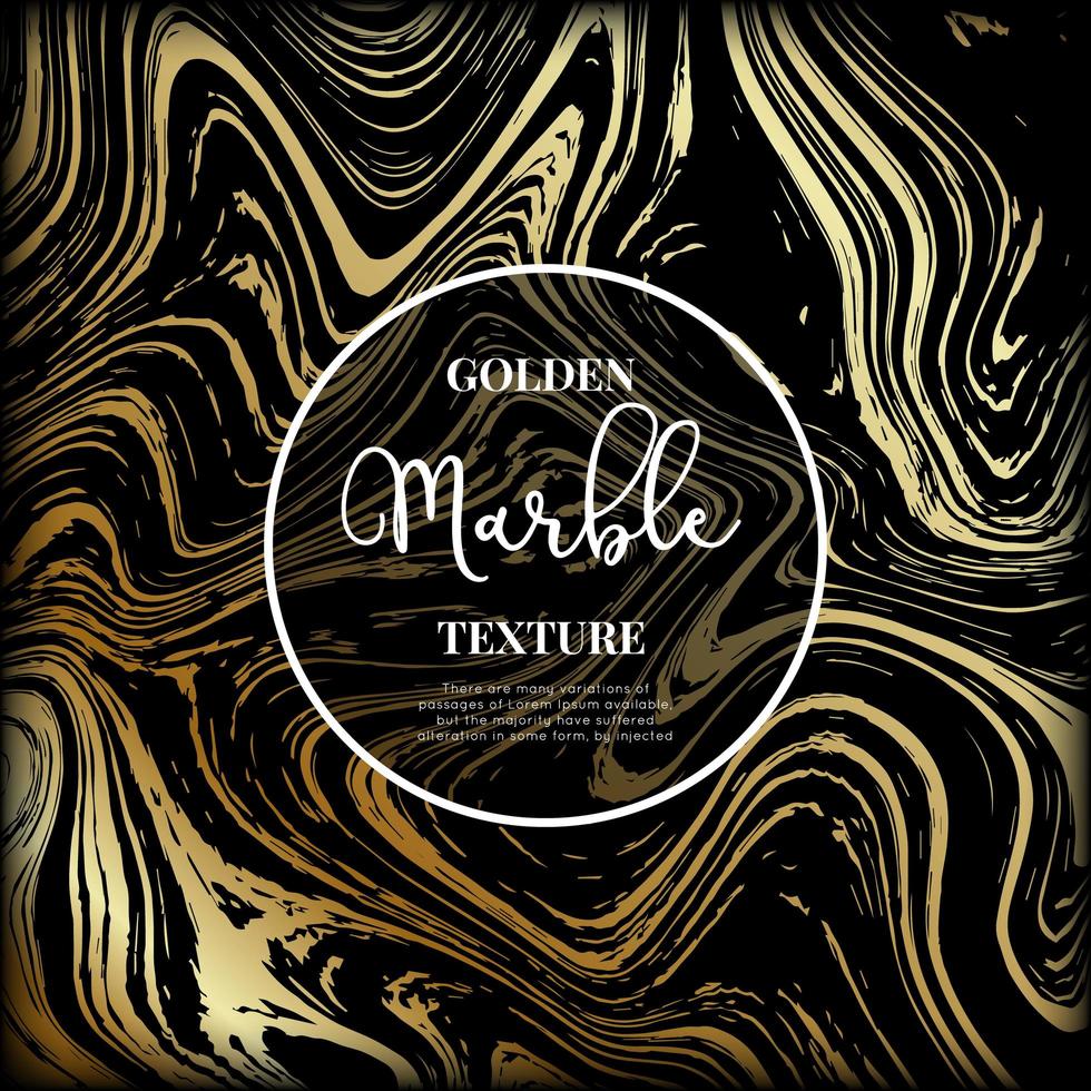 Marble gold and black texture. vector