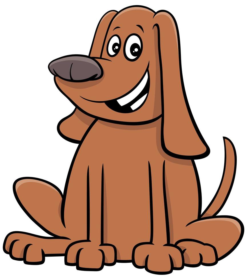 Cartoon dog or puppy comic animal character vector