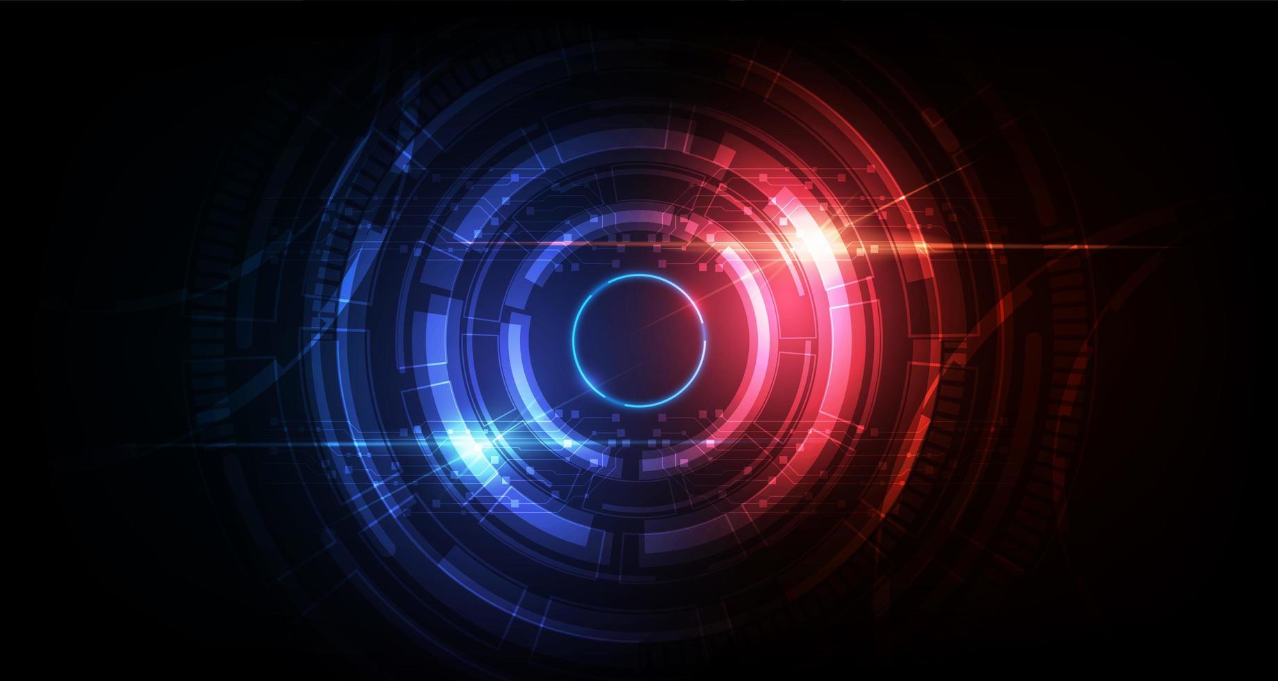 Abstract circle futuristic technology background vector