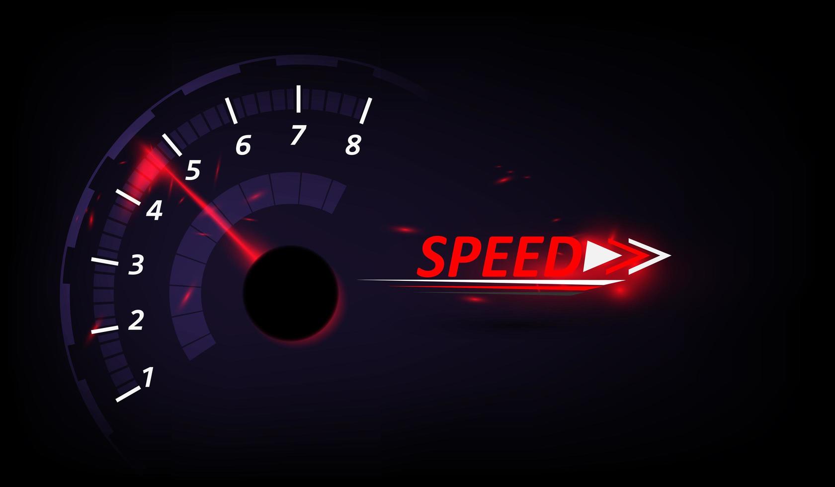 Speed motion background with speedometer vector