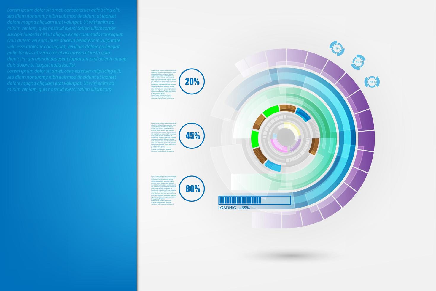 fondo de tecnología de datos abstractos vector