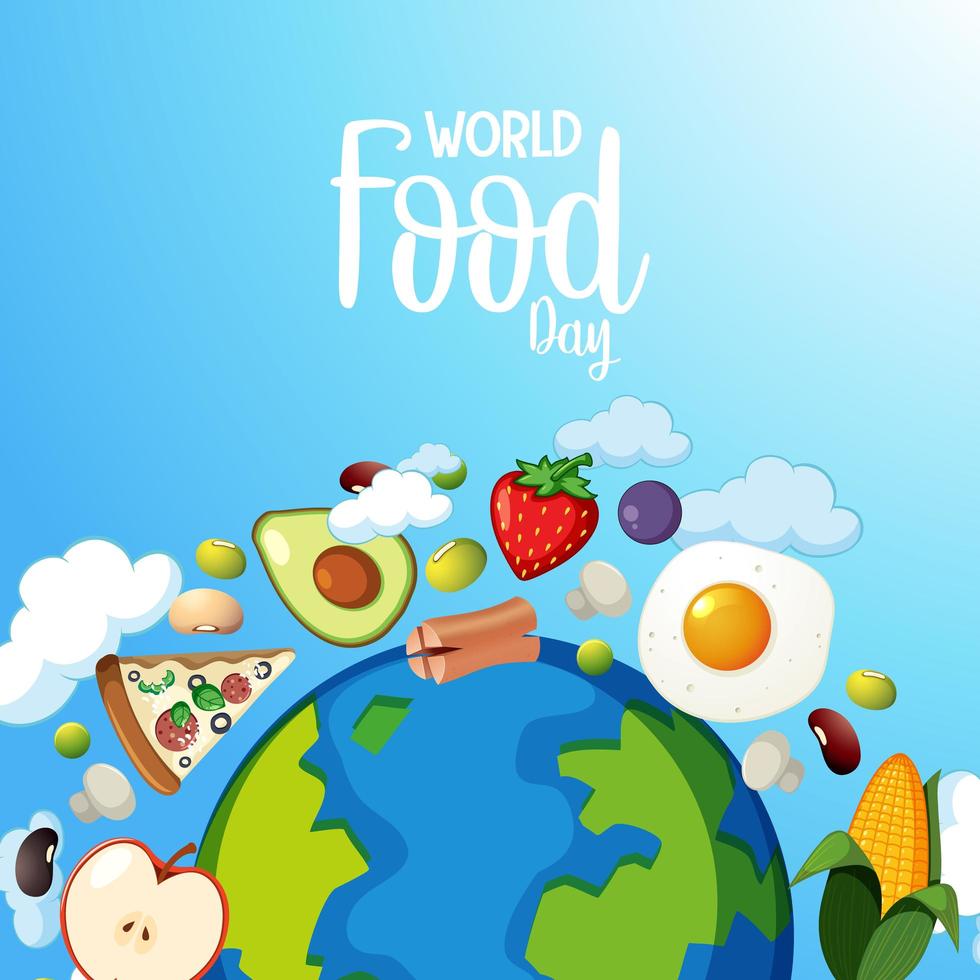 banner del día mundial de la alimentación vector