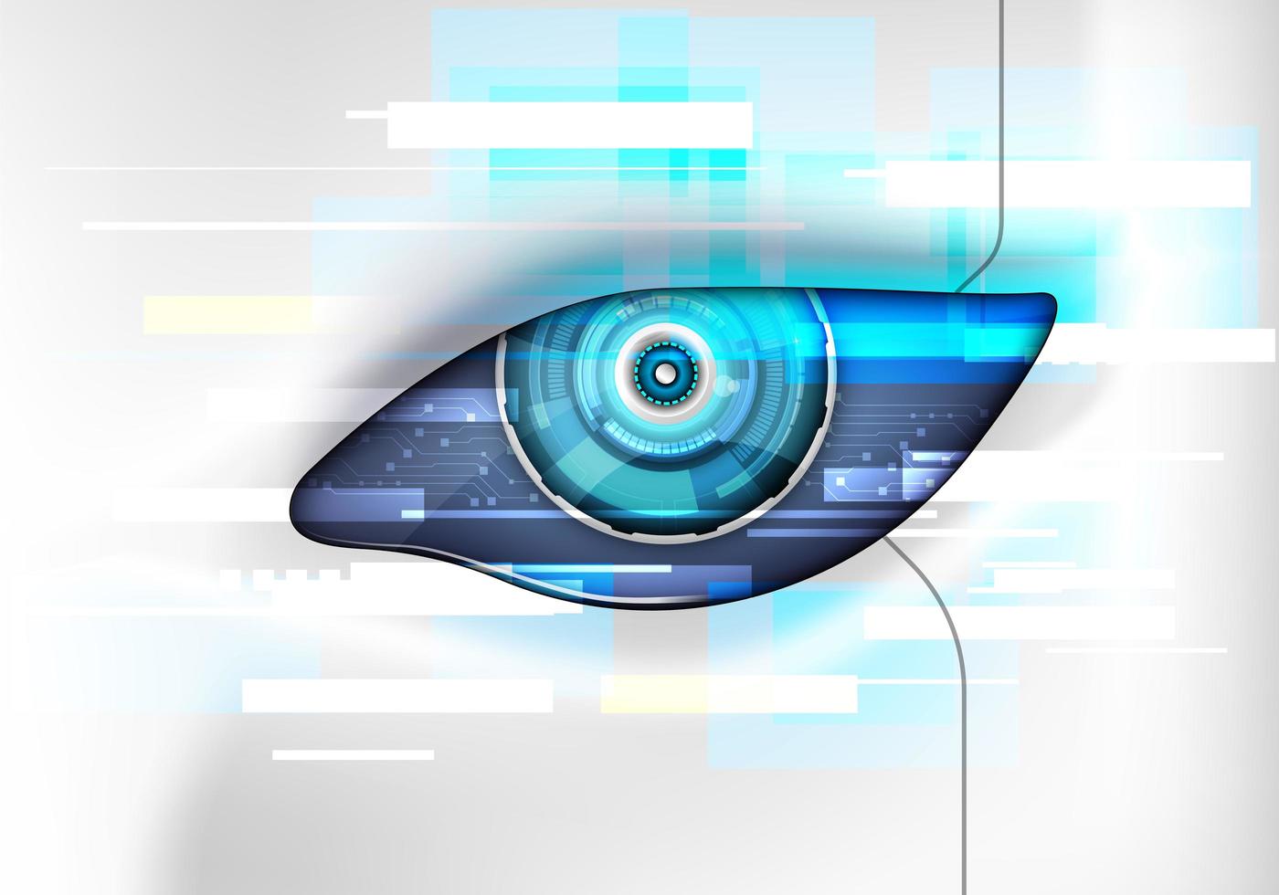 Eye of the robot. Futuristic HUD interface vector