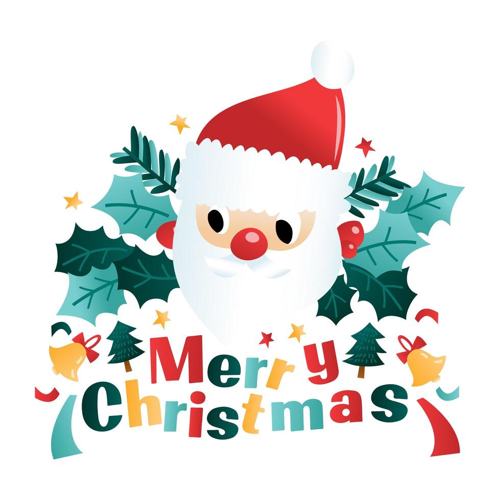 Fun Cartoon Merry Christmas Santa vector