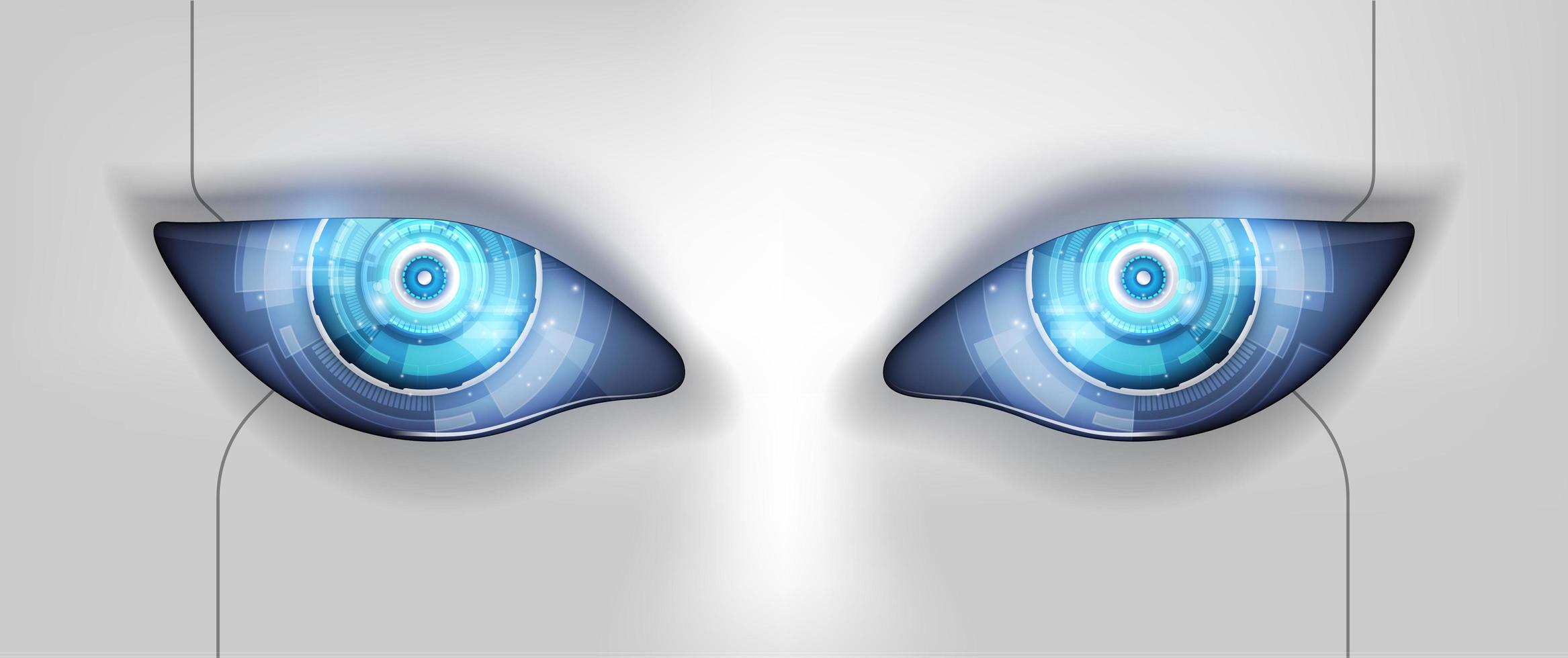 Eye of the robot. Futuristic HUD interface,vector illustration vector