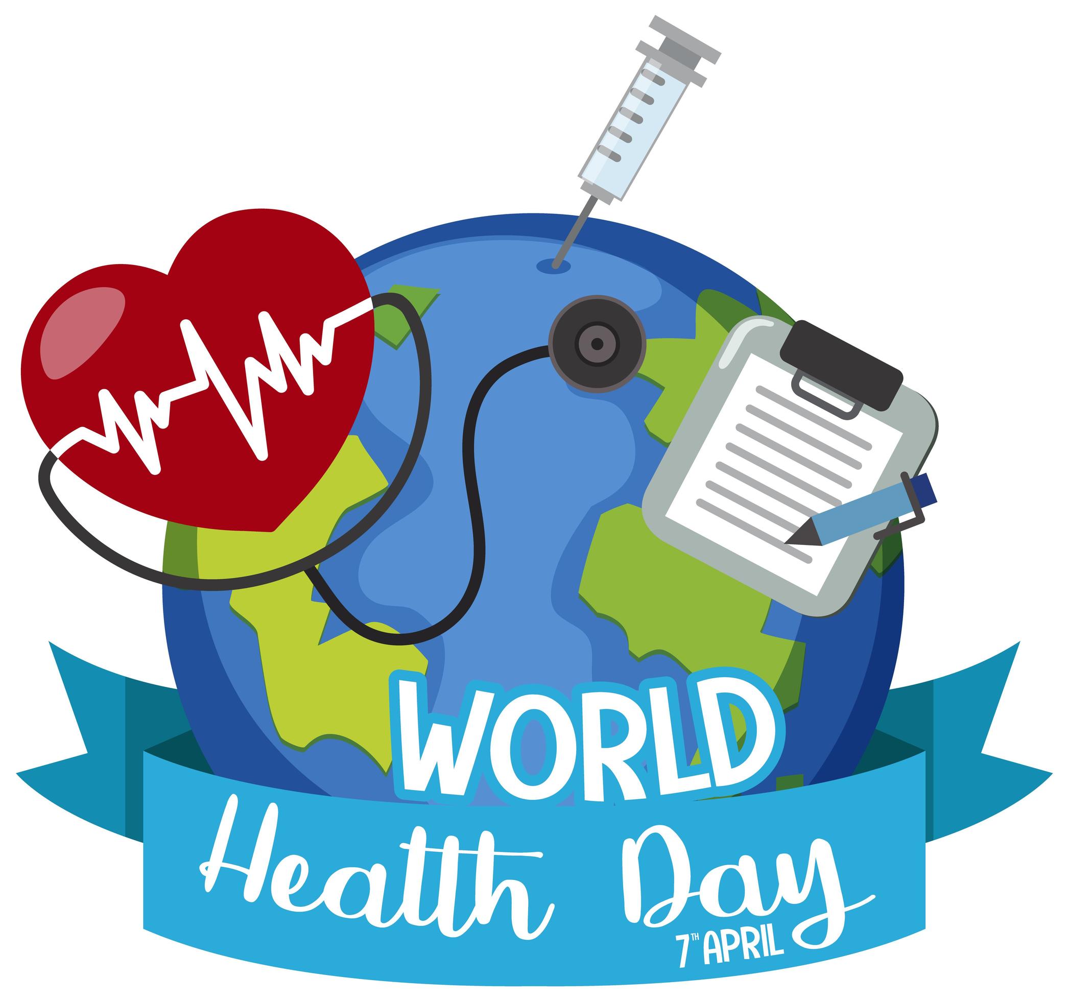 World health day logo 1777925 Vector Art at Vecteezy