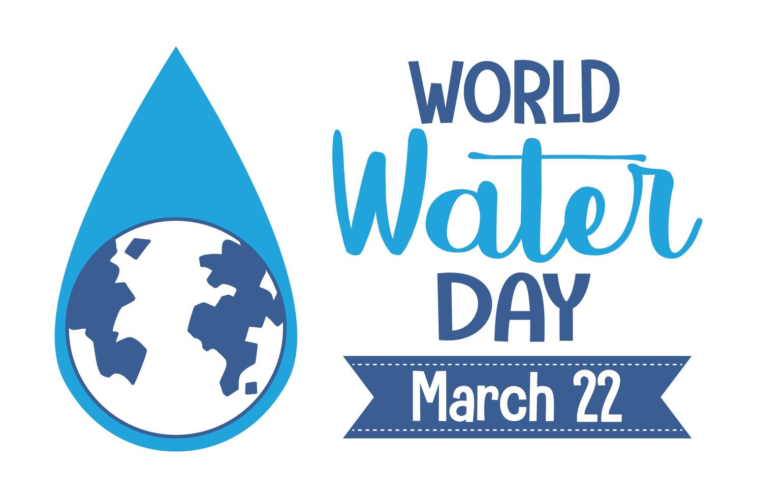 World water day icon vector