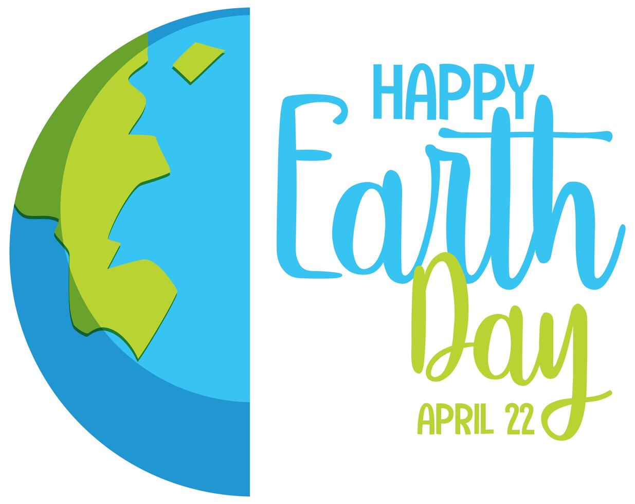 Happy earth day icon vector