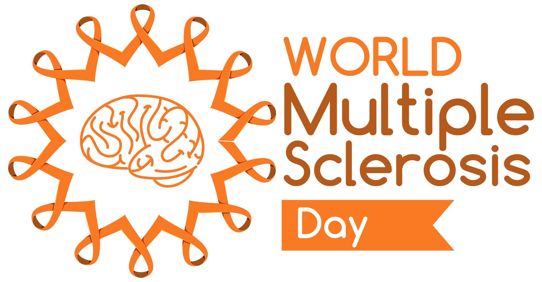 World Multiple Sclerosis Day logo or banner vector