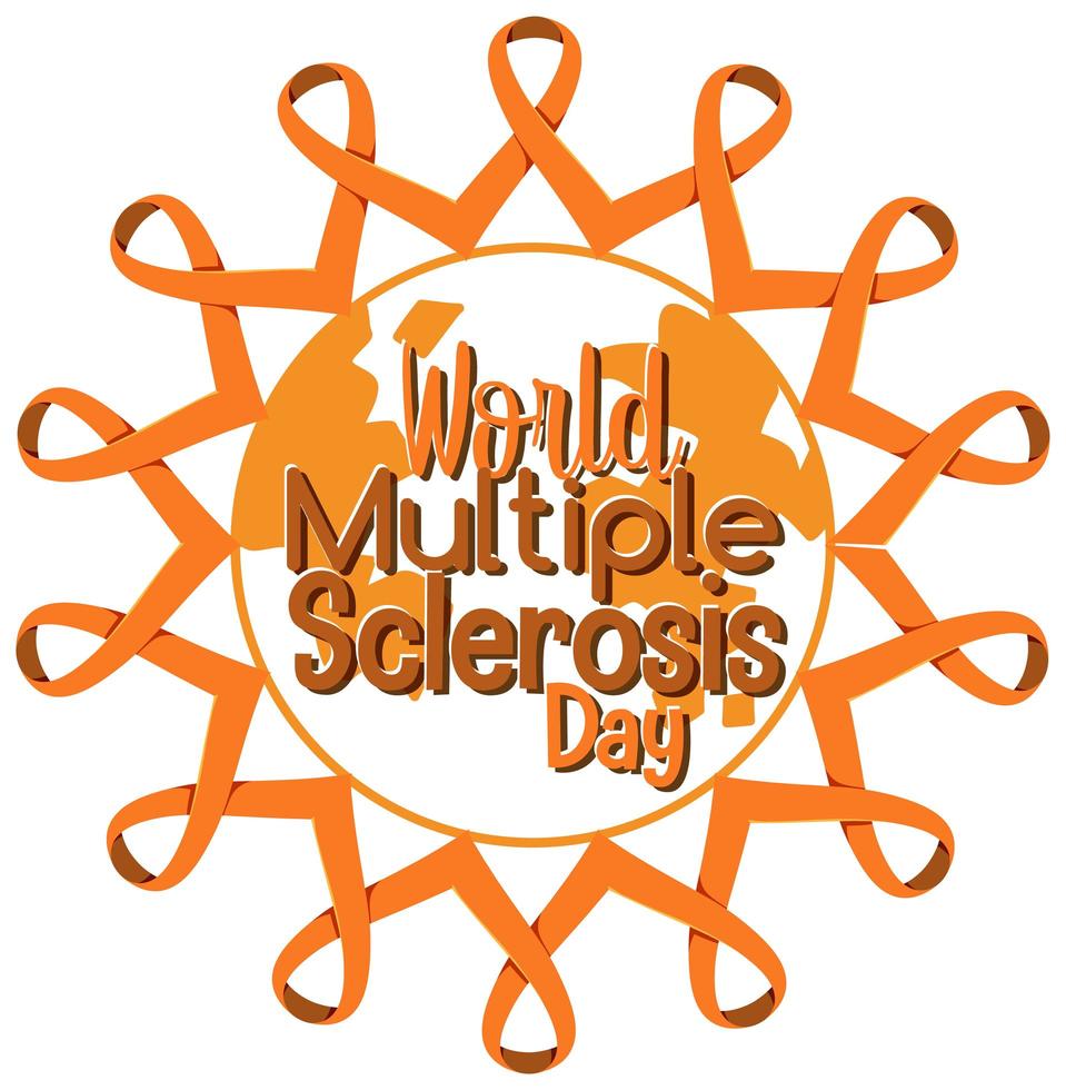 World Multiple Sclerosis Day logo or banner vector