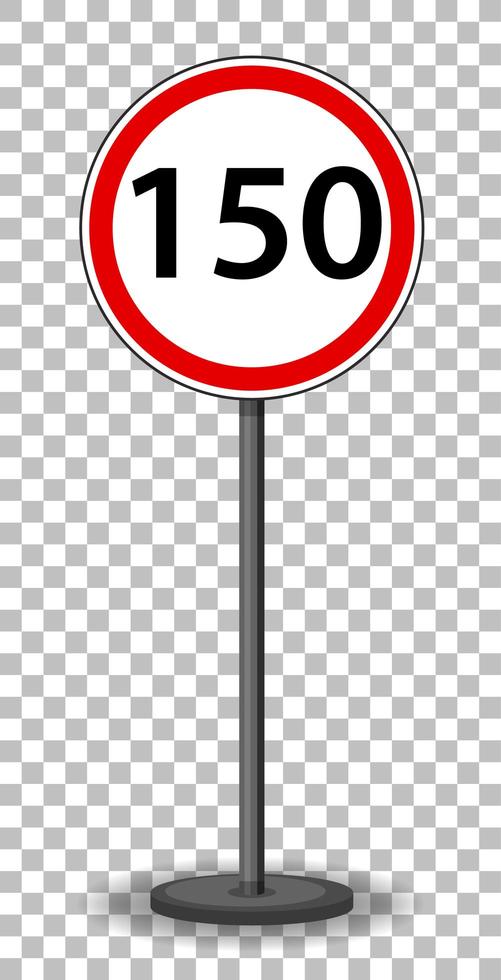 Red traffic sign on transparent background vector