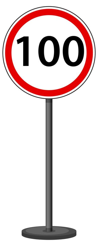 Red traffic sign on white background vector