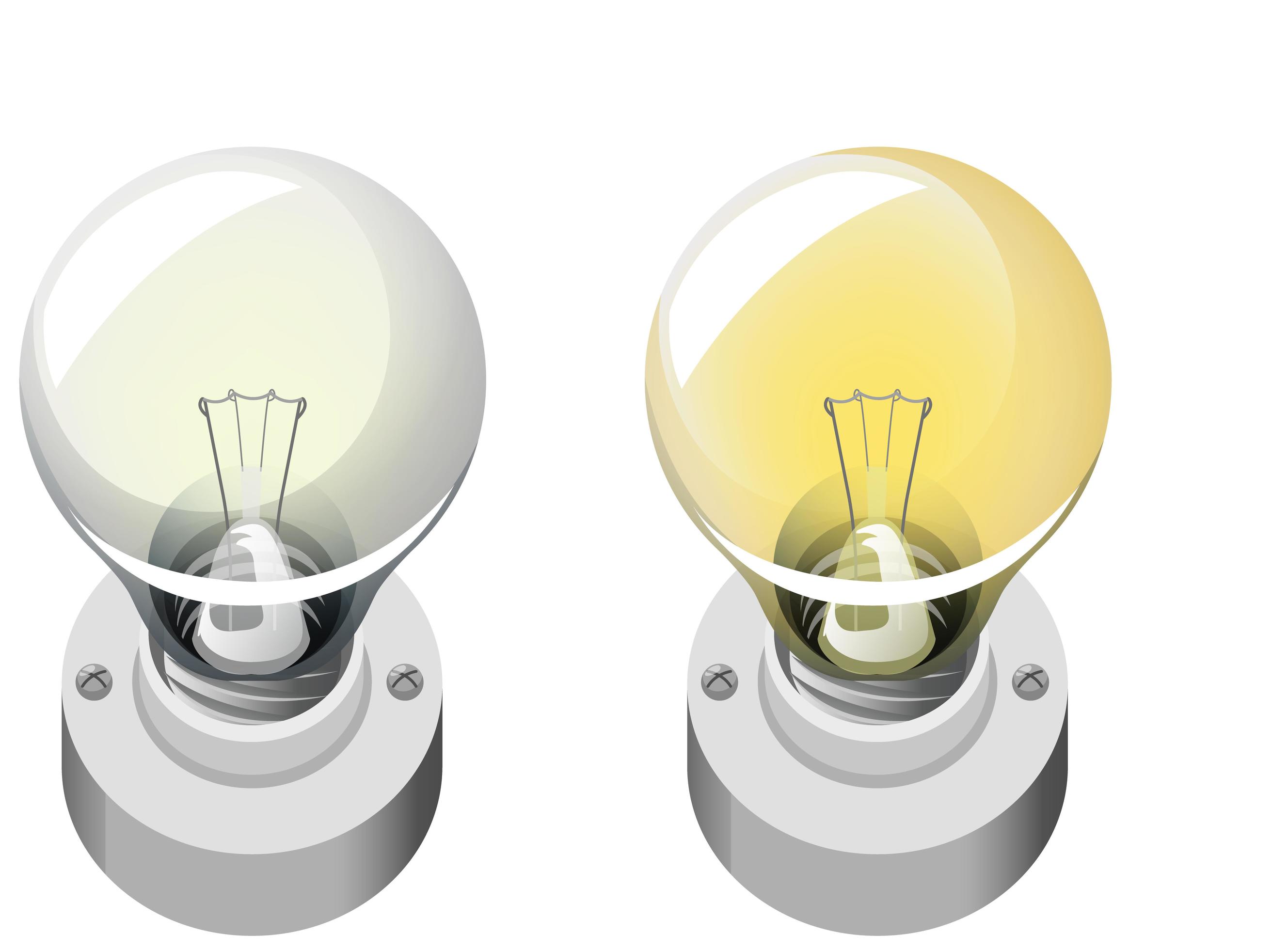 Light bulb cartoon style isolated on white background - Download Free