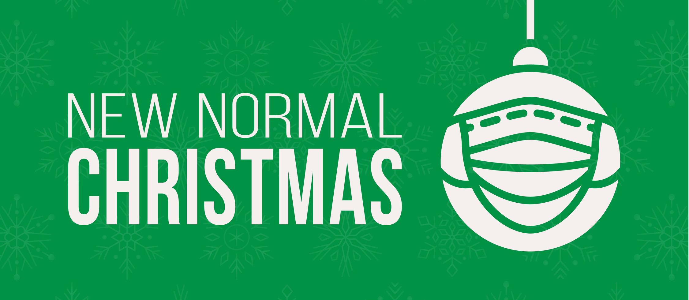 New normal Christmas concept banner card vector