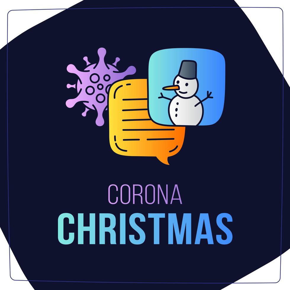 Coronavirus Christmas discussion concept vector