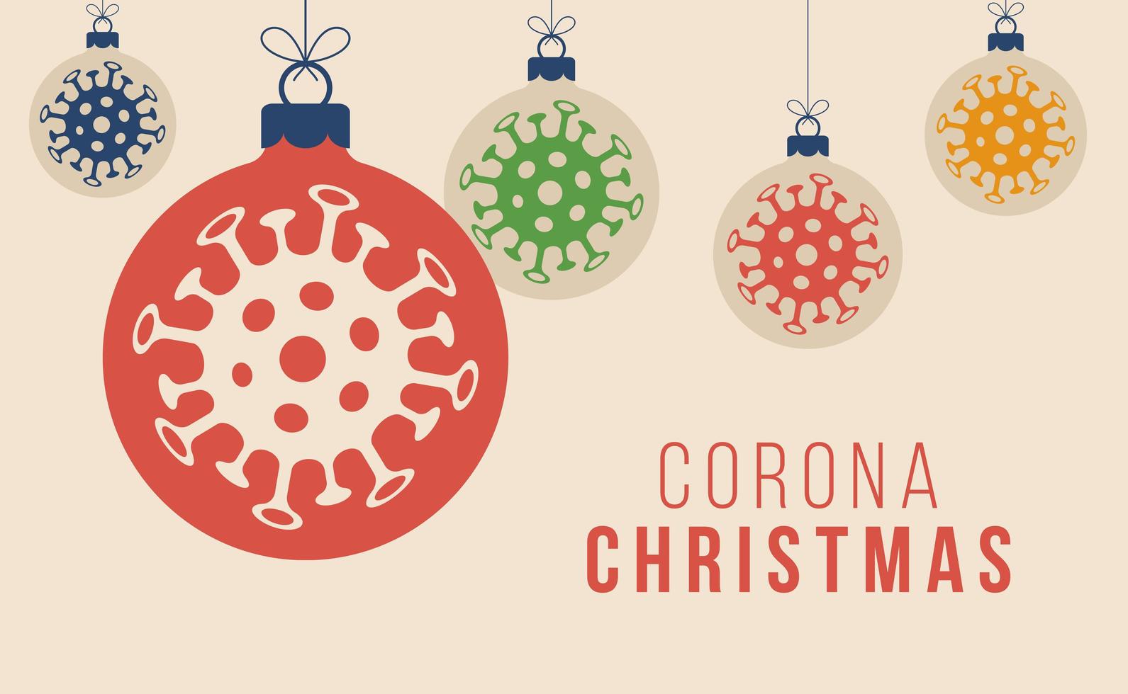 Coronavirus ball ornament Christmas concept vector