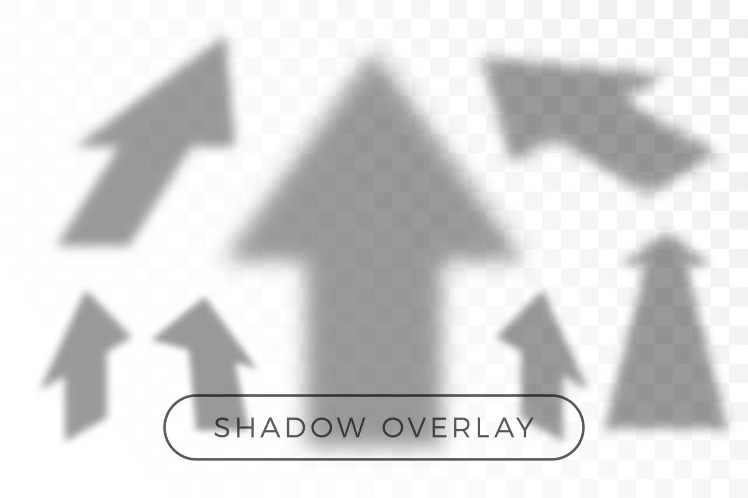 Arrow shadow overlay set vector
