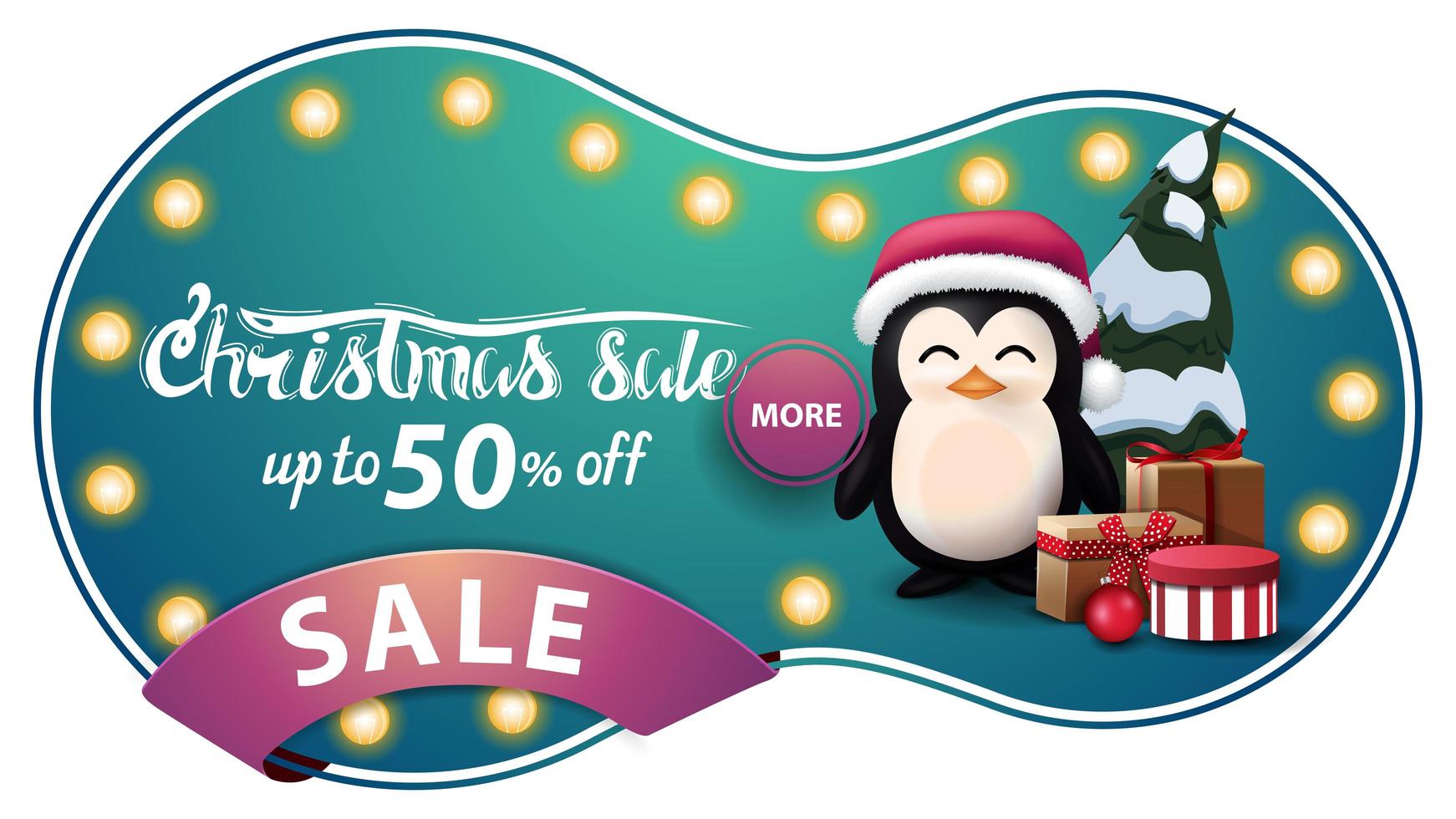 Discount banner with abstract round shape vector