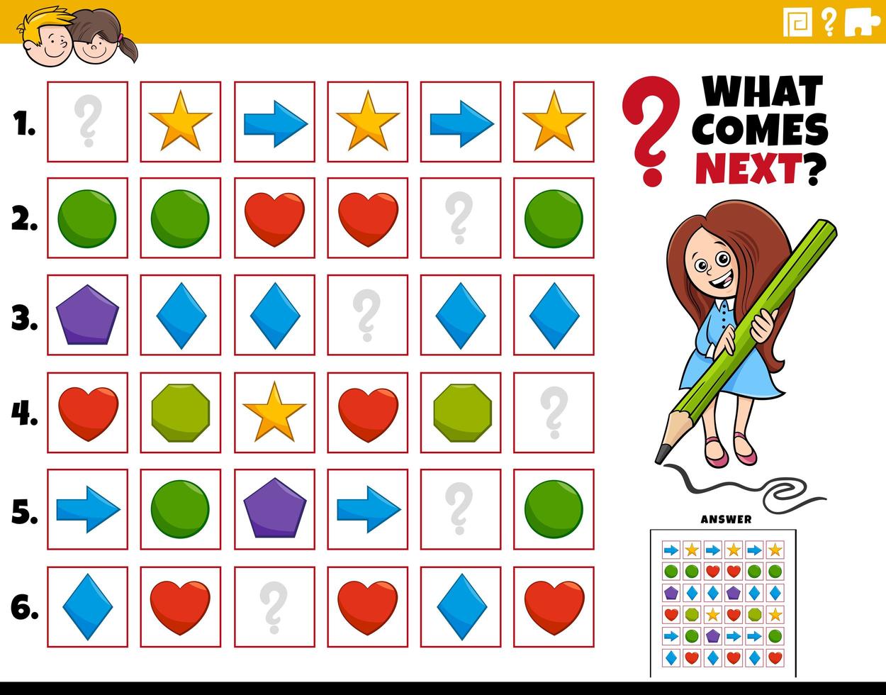 Fill the pattern educational task for children vector