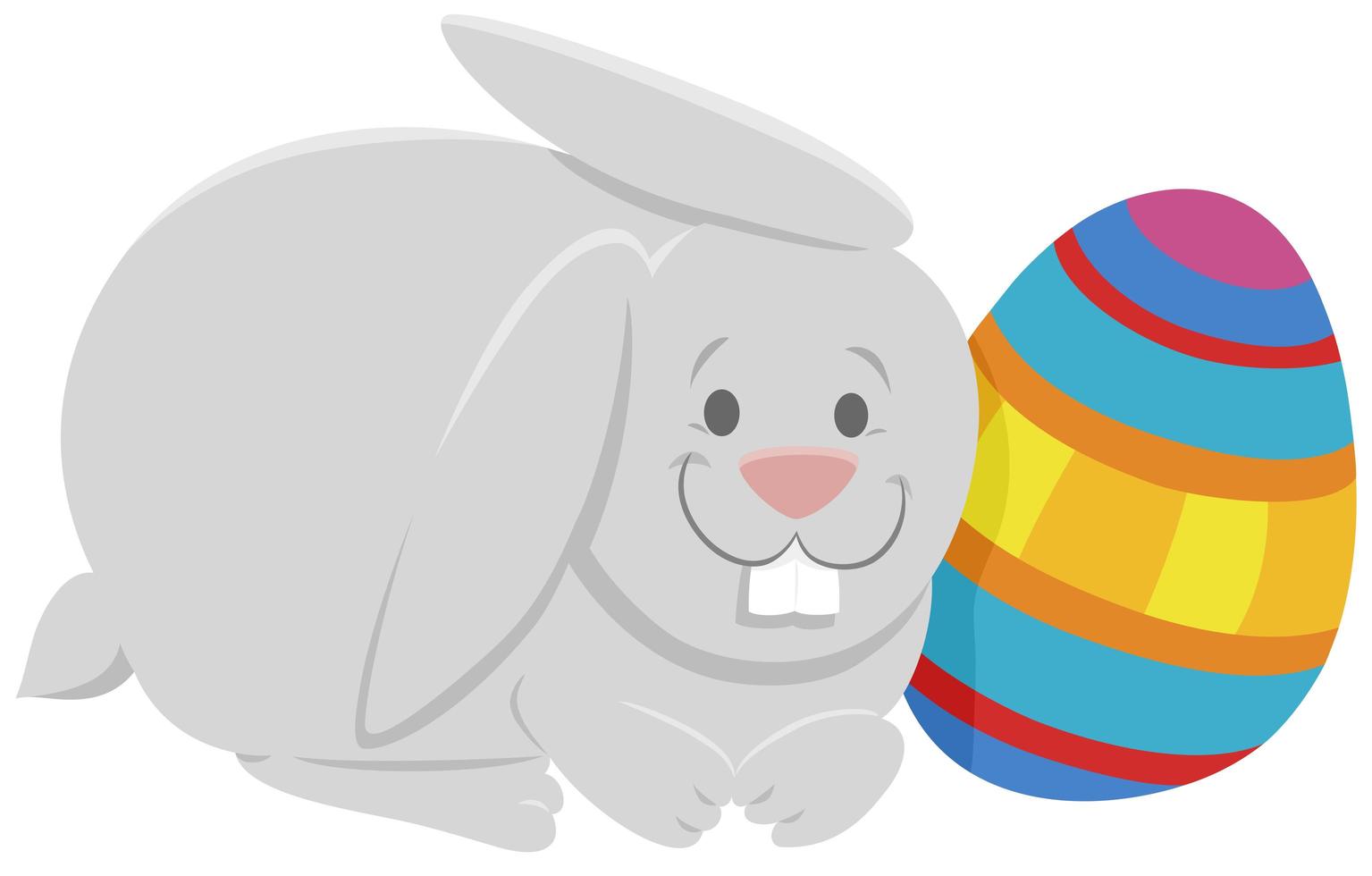 Conejito De Pascua De Dibujos Animados Con Huevo De Pascua Colorido 1779820 Descargar Vectores Gratis Illustrator Graficos Plantillas Diseno