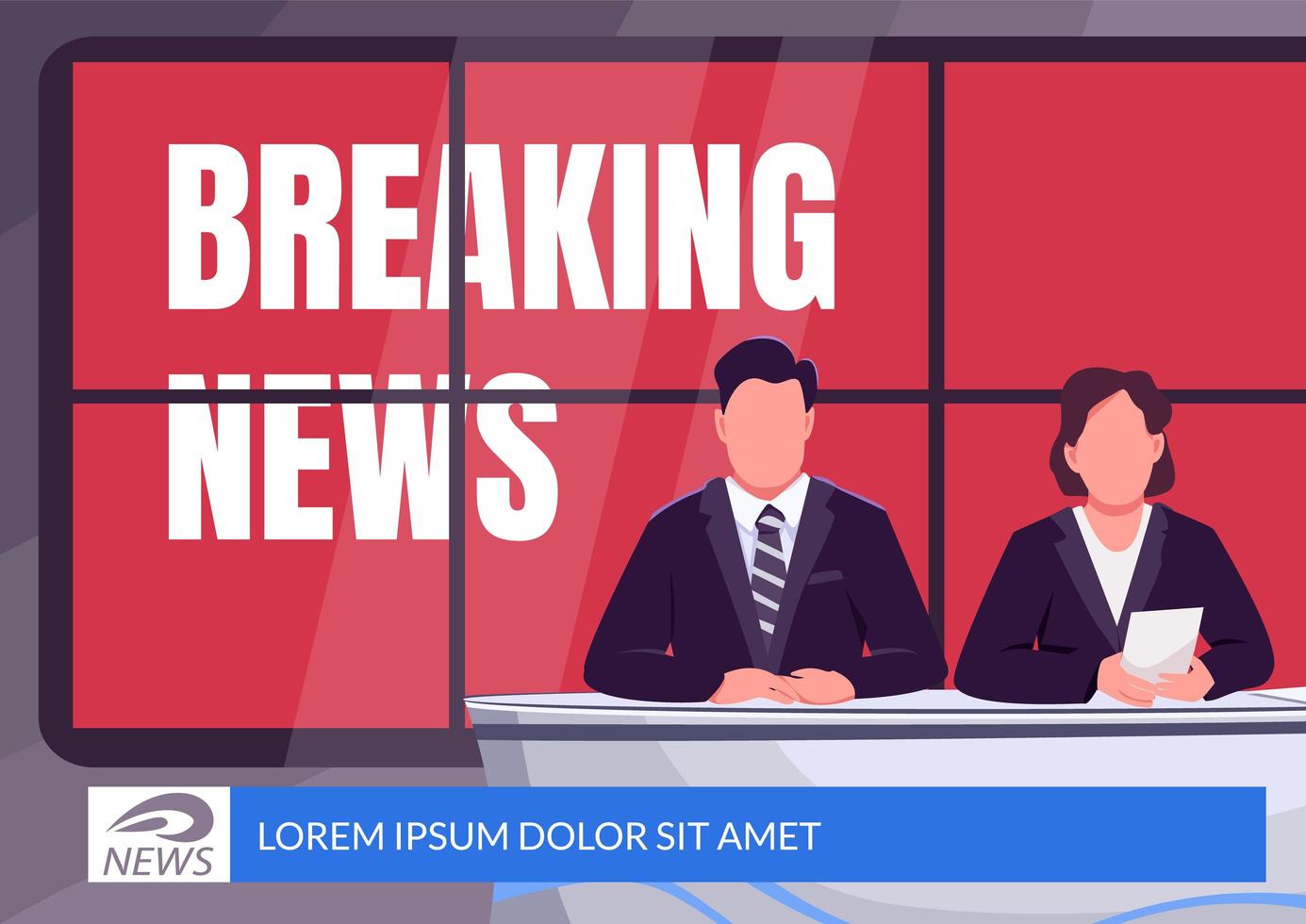 Breaking news banner vector