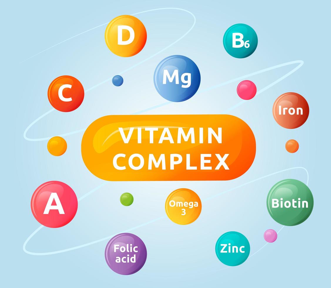 complejo de suplementos dietéticos vector