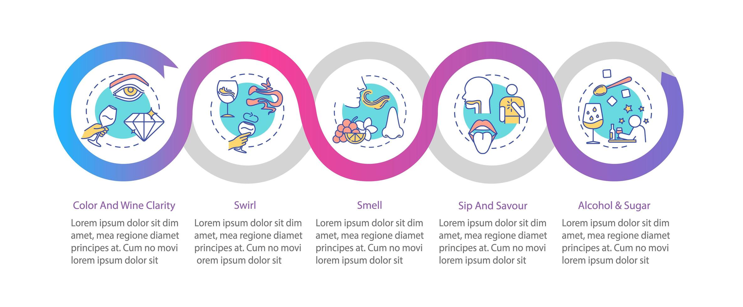 Wine tasting infographic template. vector