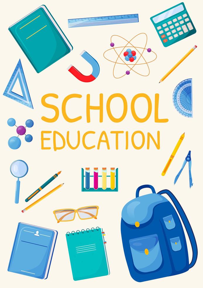 School education poster vector
