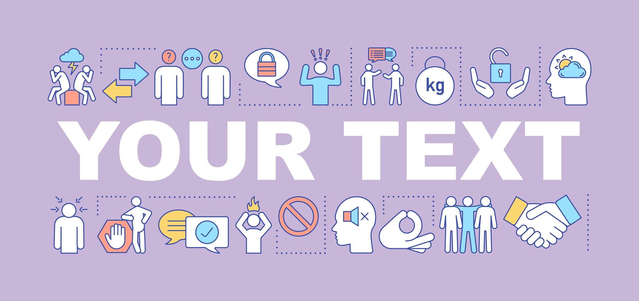 Overworking word concepts banner vector
