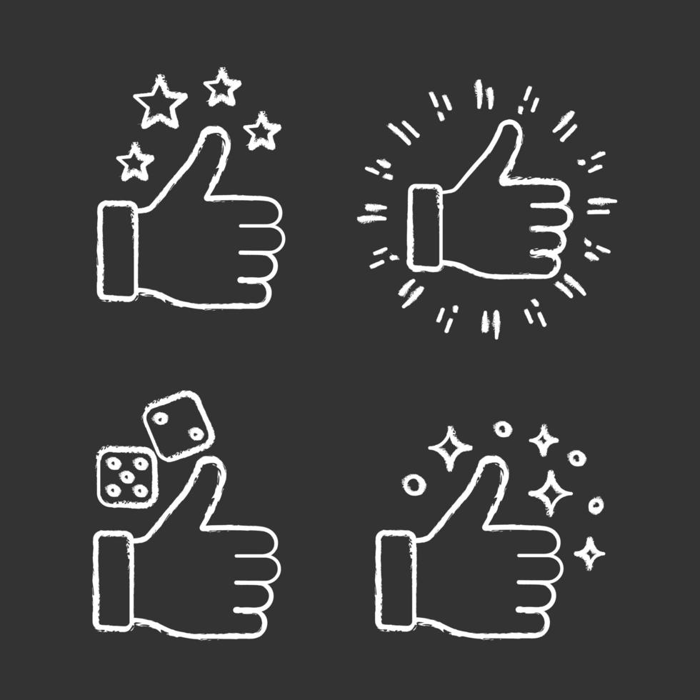 Like chalk icons set. vector