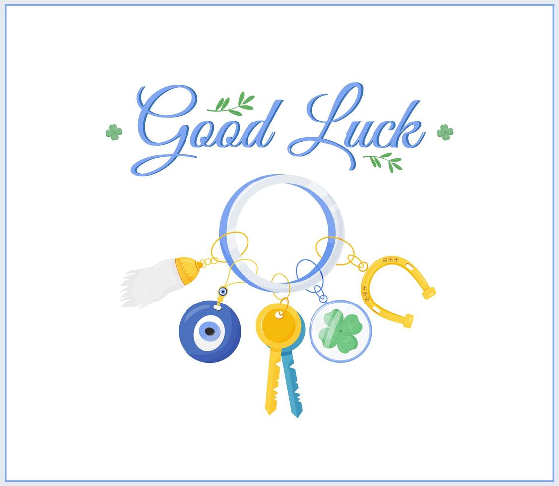 Fortune amulets social media post vector