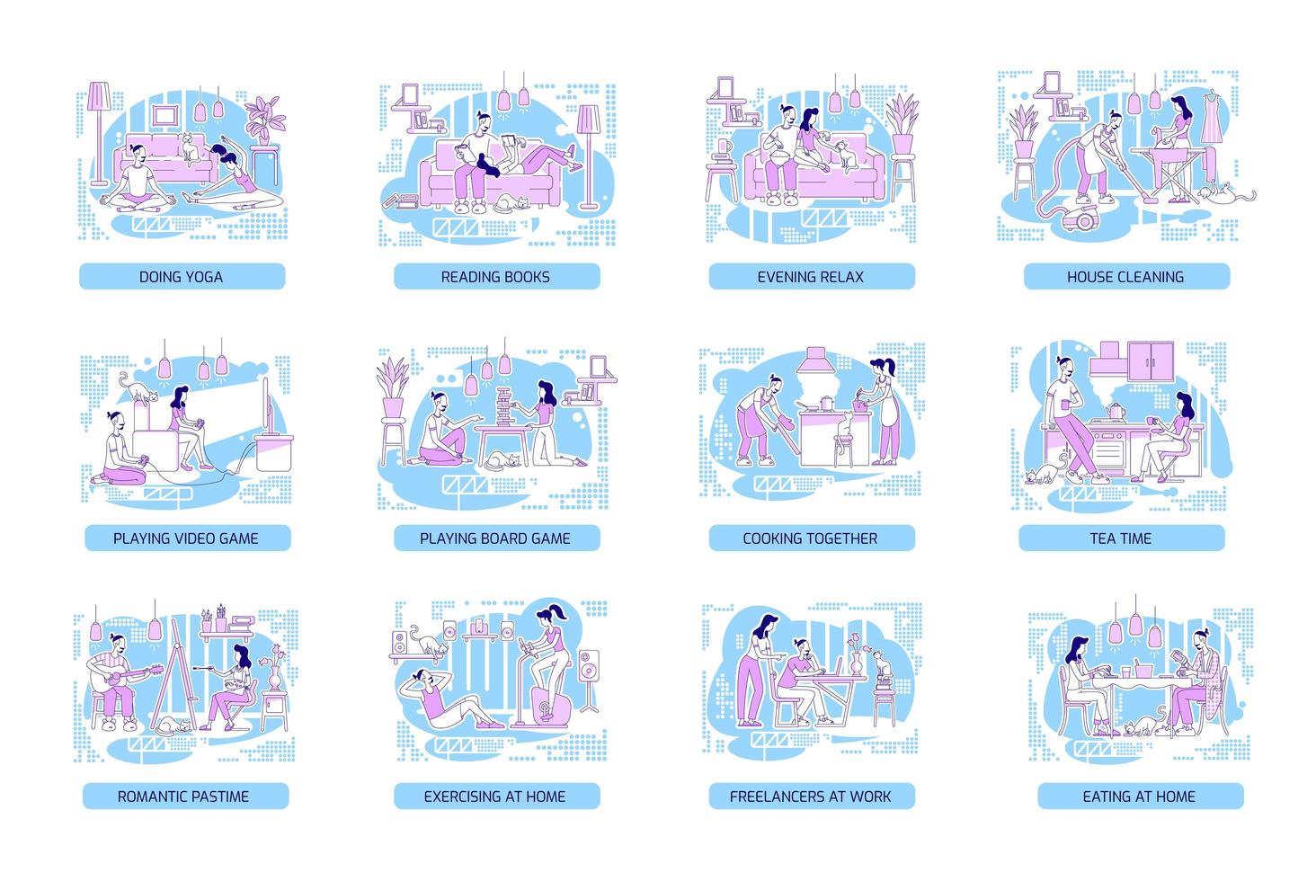 Couple bonding set vector