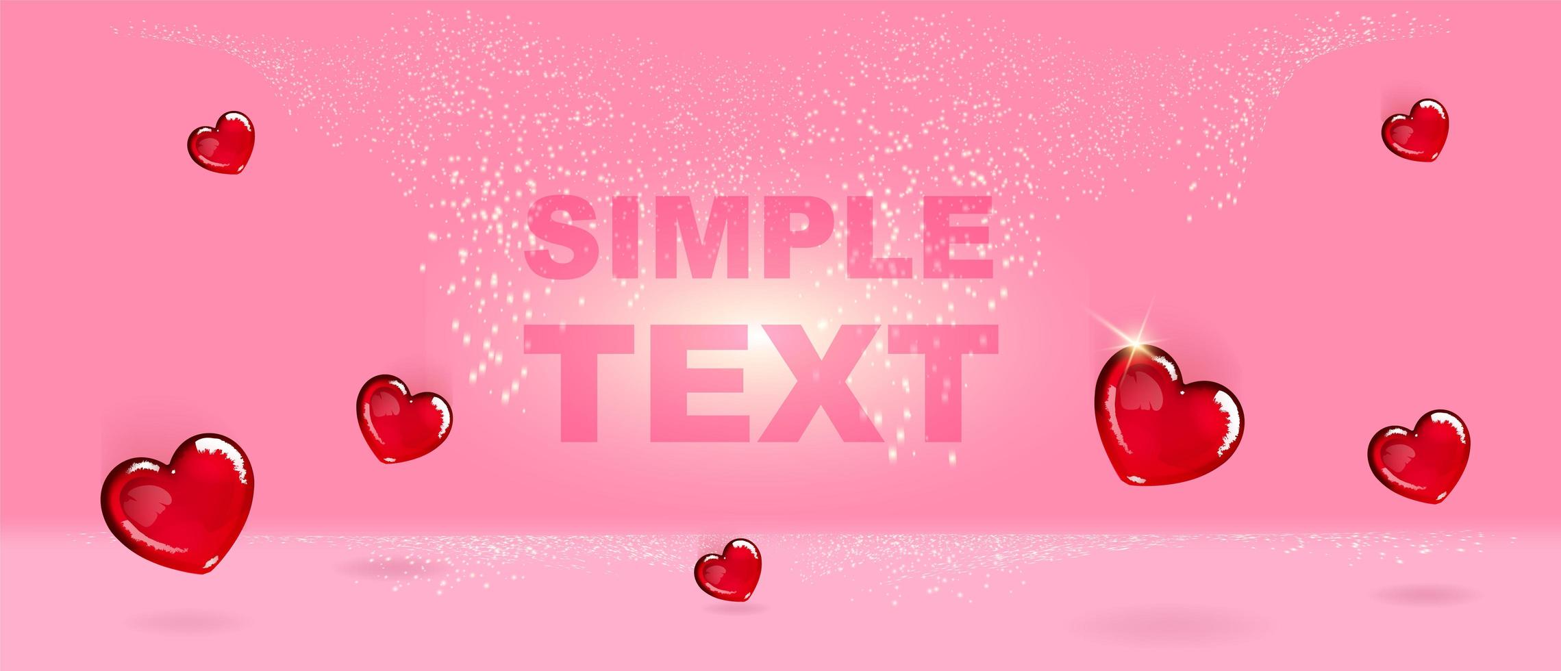 Heart shaped candies banner vector