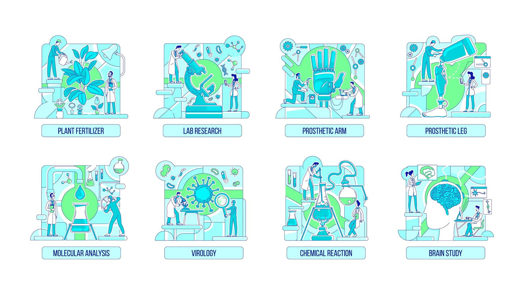 Laboratory experiments set vector