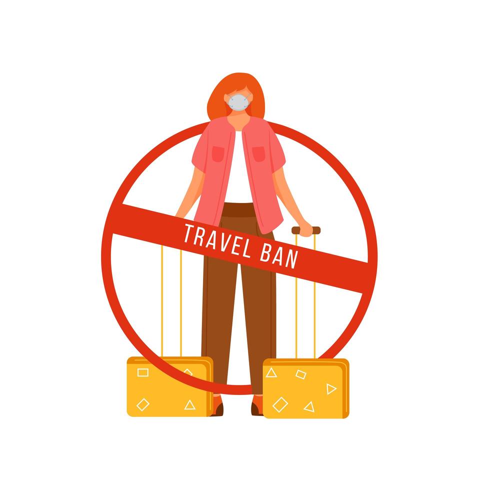 Travel ban character 1781224 Vector Art at Vecteezy
