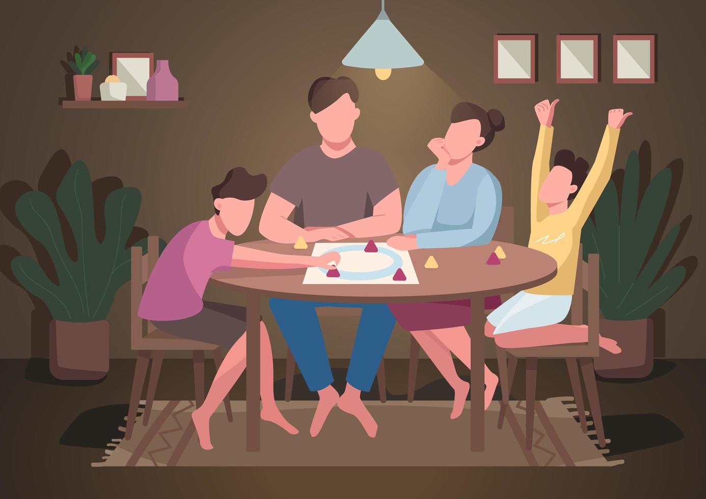 Family play board game vector