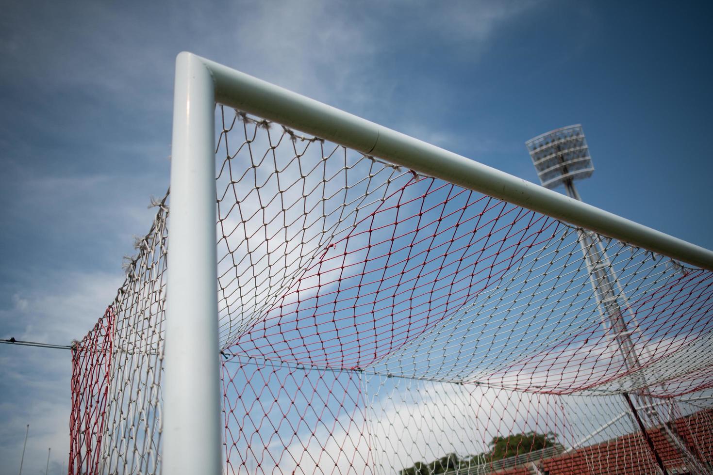 red de portería de fútbol foto