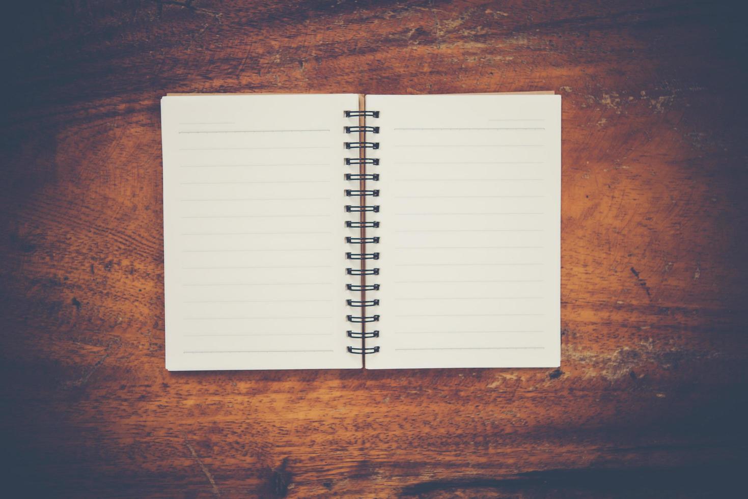 Blank white notebook with copy space photo