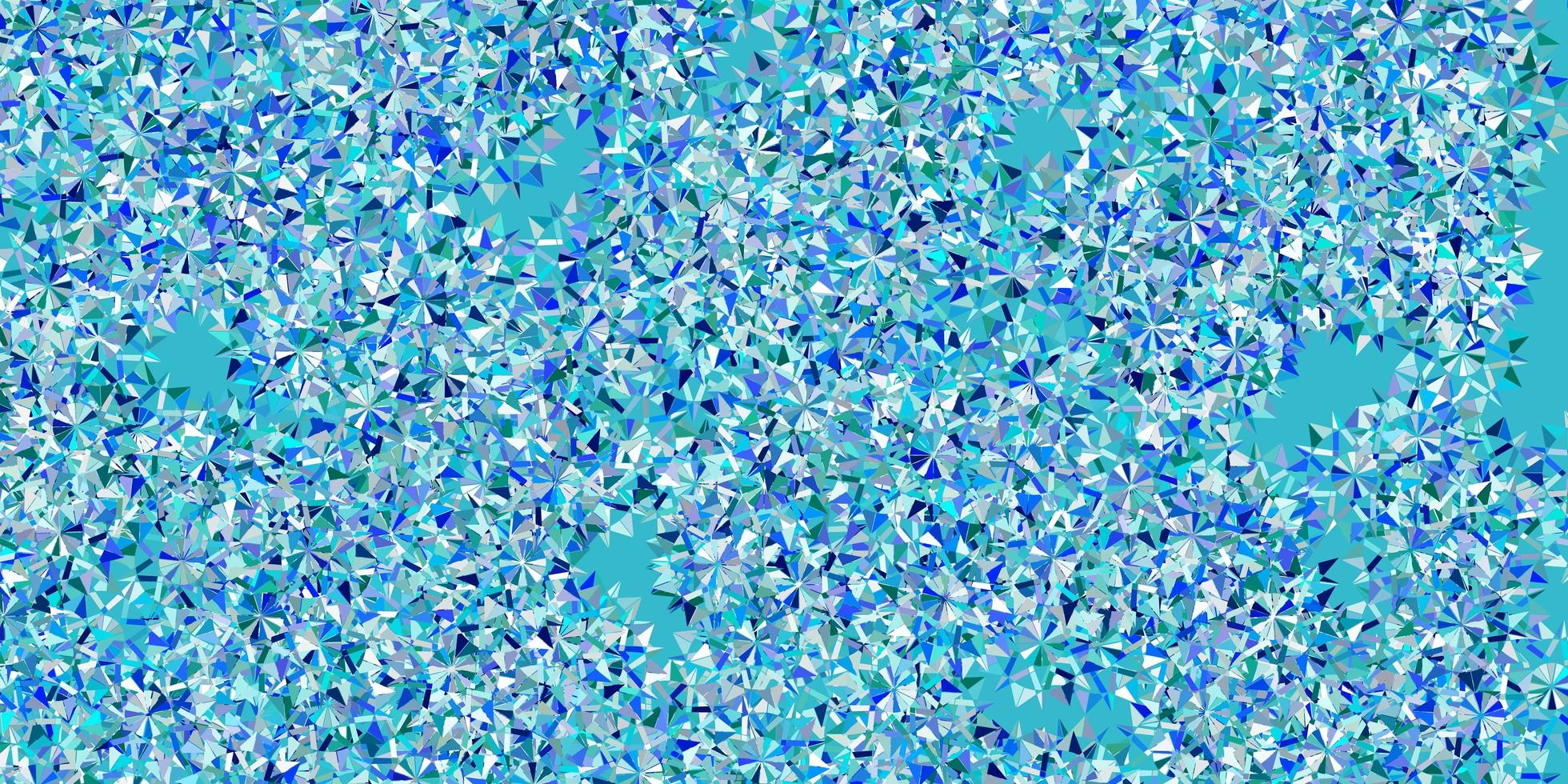 Light blue pattern with colored snowflakes. vector