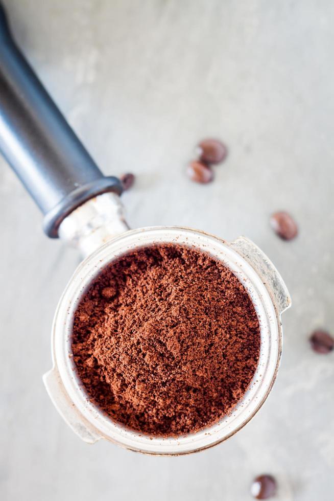 Top view of a coffee grinder photo