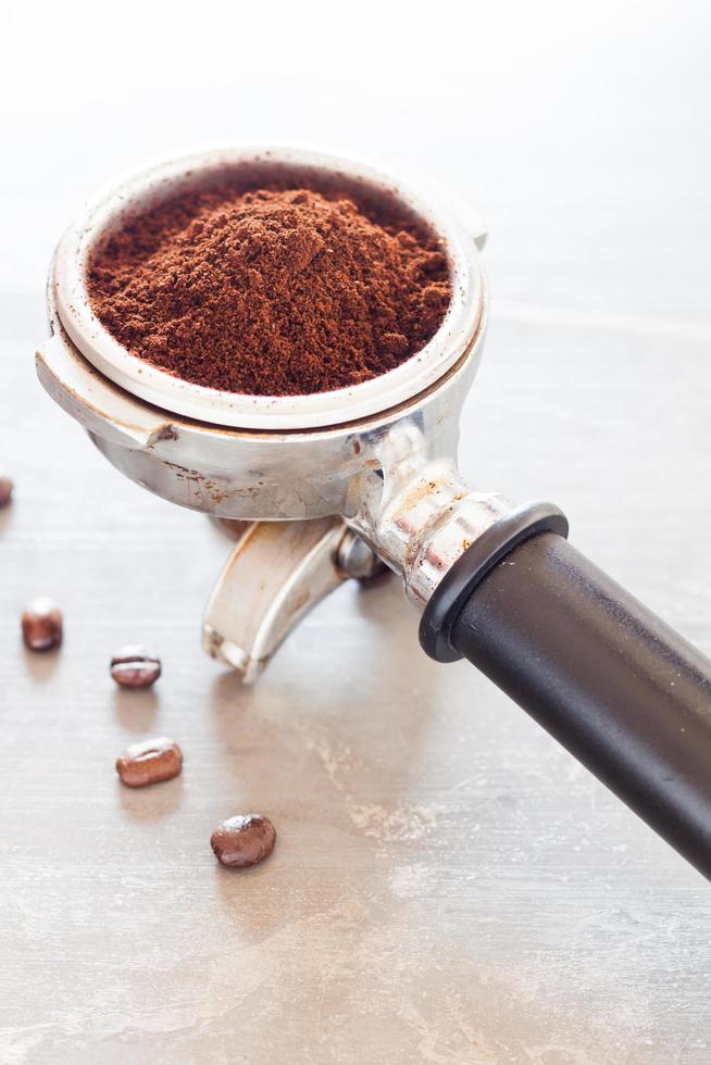 Coffee grinder on a table photo