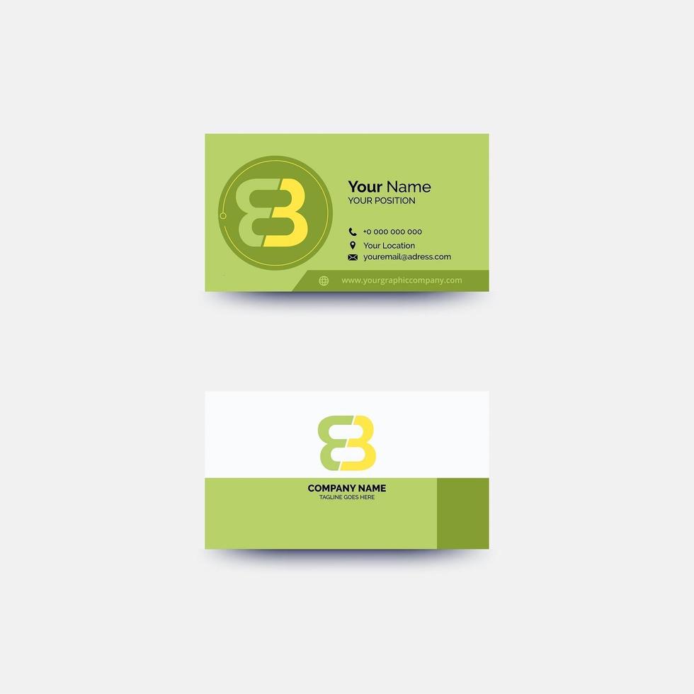 Green Corporate Business Card vector