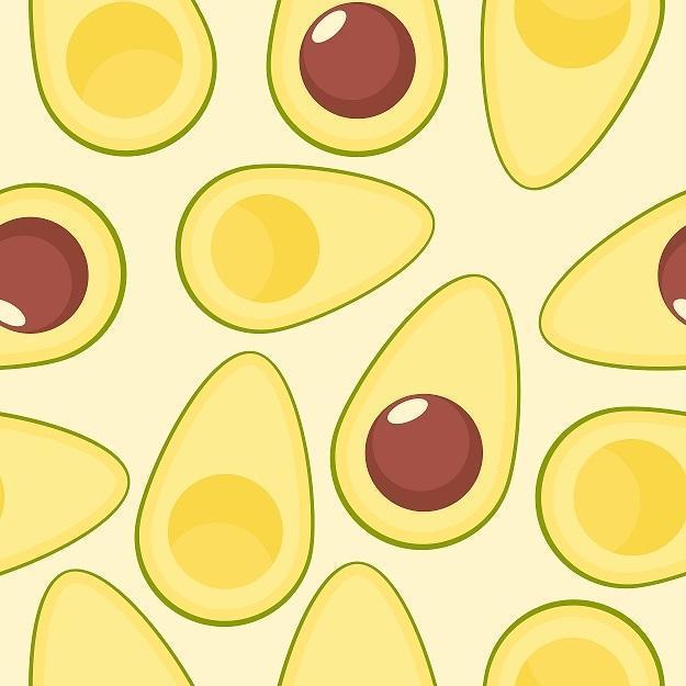 aguacate diseño plano de patrones sin fisuras vector