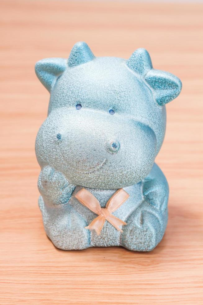 Blue cow figurine photo