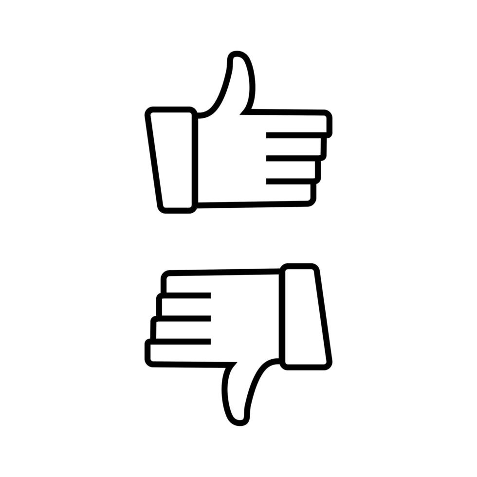 Like and Dislike Icons vector