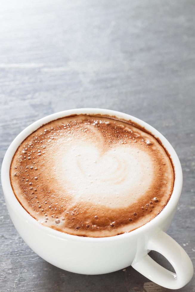 Close-up of a latte on a gray background photo