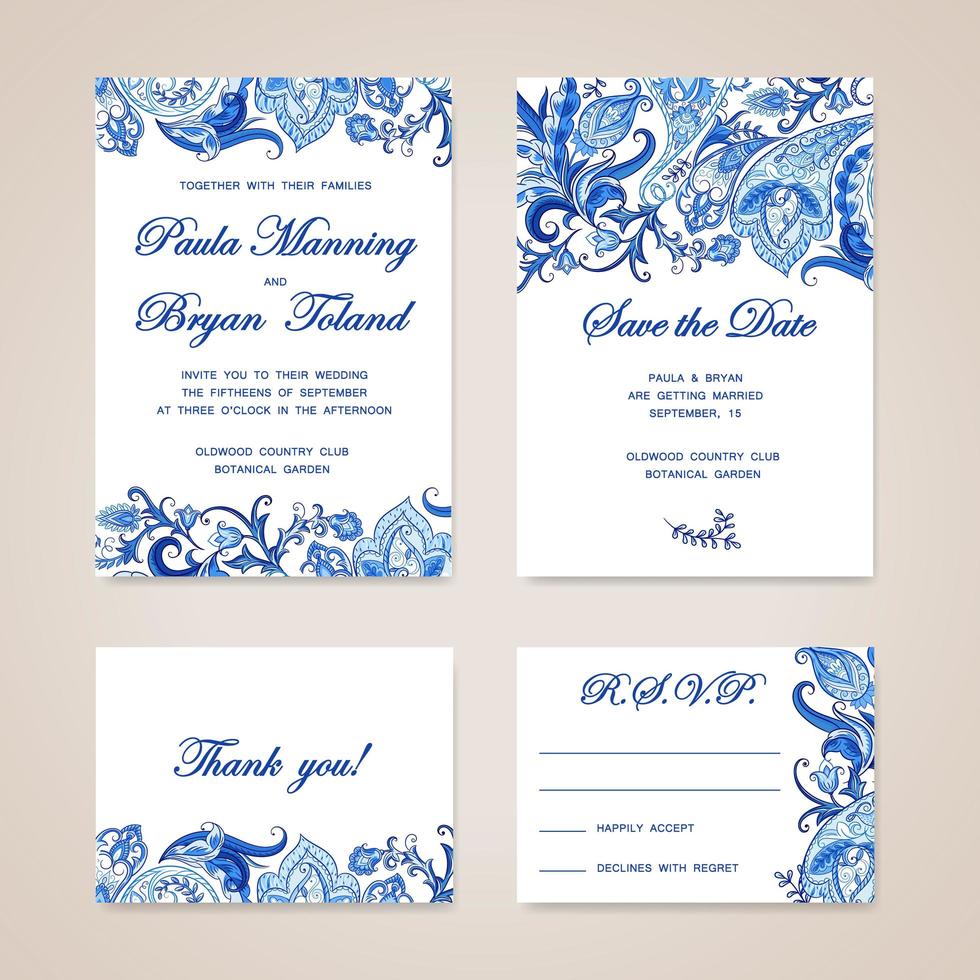 Wedding invitation Template vector