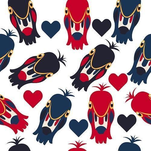 Abstract Duck Seamless Pattern vector